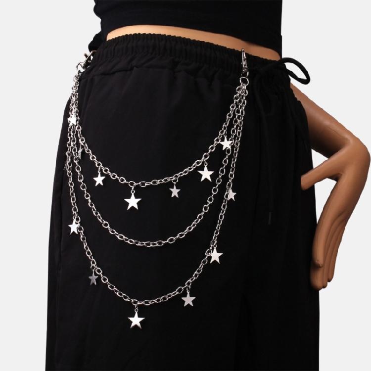 2000s Charm Pedant Chain Metal Body Chain Waist Chain for Women Girl Waist Chain
