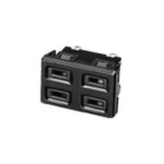 

Panasonic device 15A125V inset double outlet with polarity black WCF1021B чорний