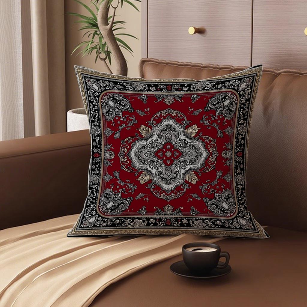 Floral & Paisley Printed Pillowcasessuitable For Sofa Car Bedroom Decorative Cushion Cover Pillow Cover