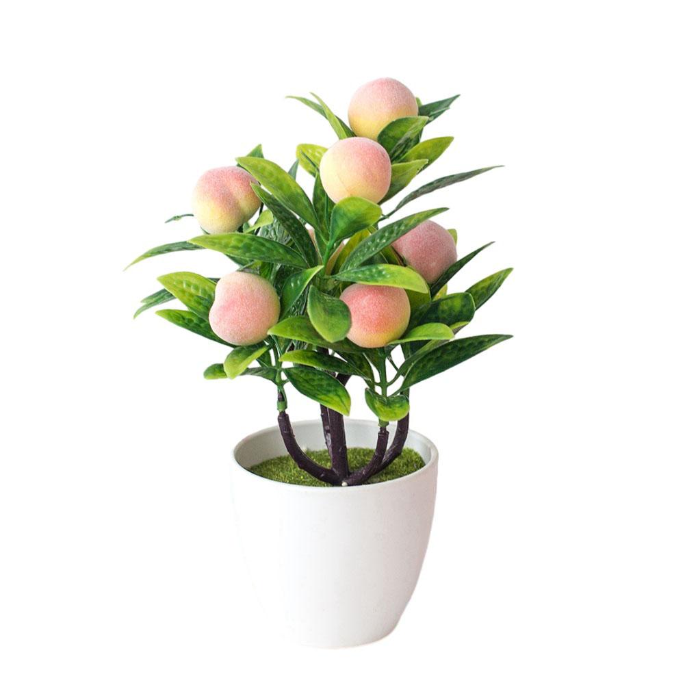 

Искусственный бонсай Украшение стола Искусственный пластиковый цветок для дома и комнаты #4