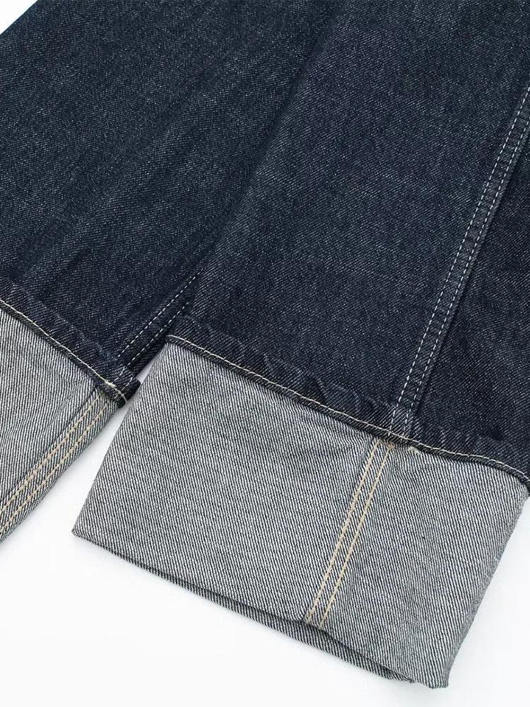 Women Fashion With Pockets Denim Blue Single Breasted Jackets Vintage Lapel Neck Long Sleeves Female Chic Lady Outfits