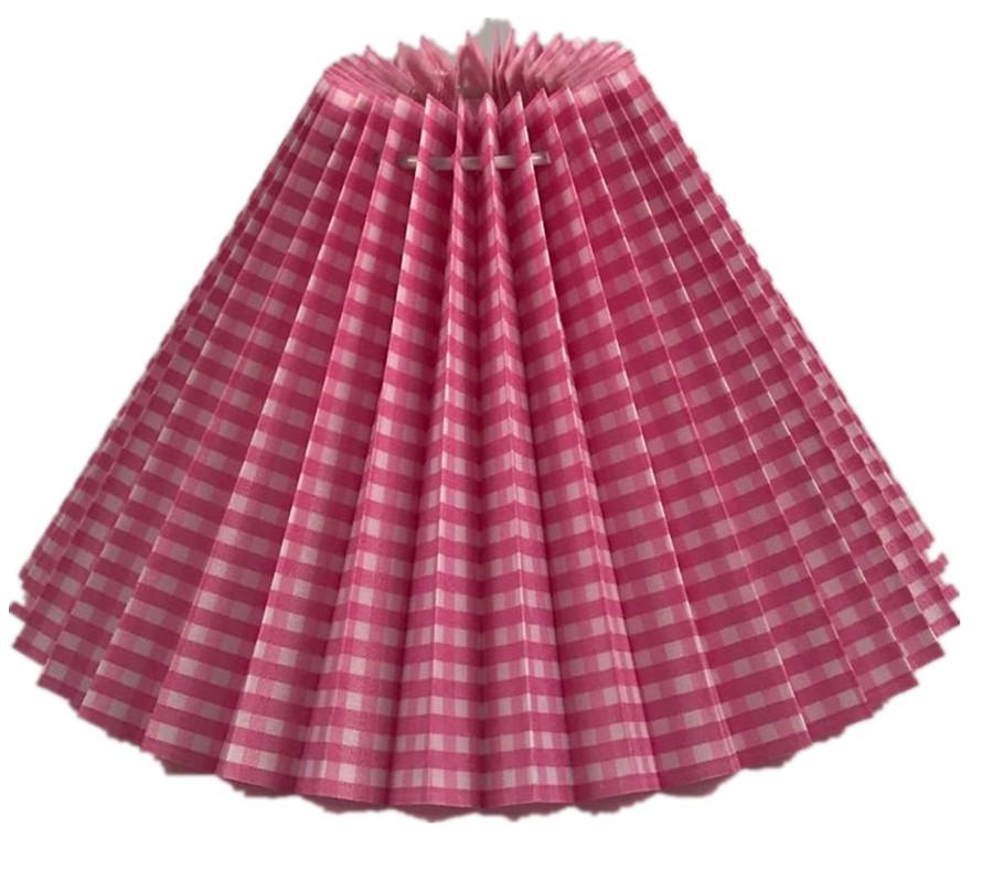 Ceramic Lamp with Retro Pleated Fabric Shade for Living Room or Bedroom Table