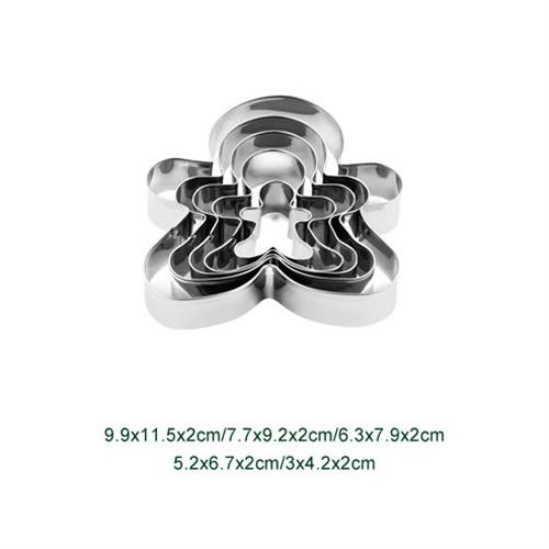 5Pcs Christmas Cookie Cutter Set Stainless Steel Christmas Themed Shape Cookie Mold Biscuit Cutters DIY Baking Tool Navidad Gift