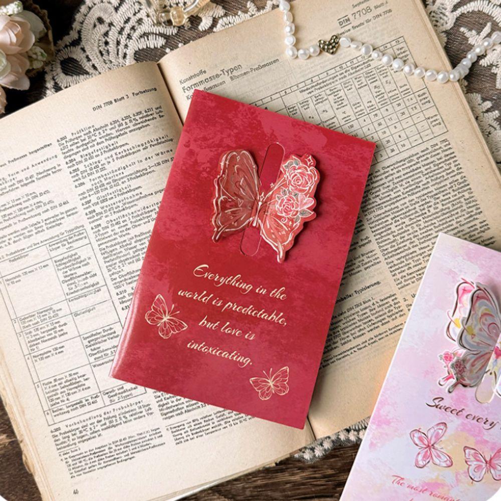 Handmade 3D Butterfly Greeting Card Beautiful Design with Envelope Vintage Foldable Card Romantic Creative Folding Greeting Card