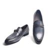 Fashion Leather Men's Loafers Top Layer Cowhide Comfortable Outdoor Wearings Leather Shoes Wedding Office Formal Shoes Rubber Bottom New