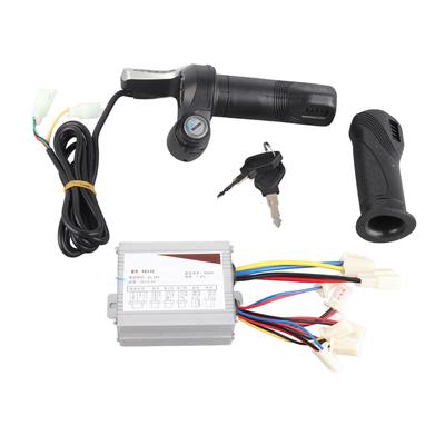 24V 500W Brushed Motor Speed Controller Throttle Twist Grip with Key for Electric Bike Tricycle