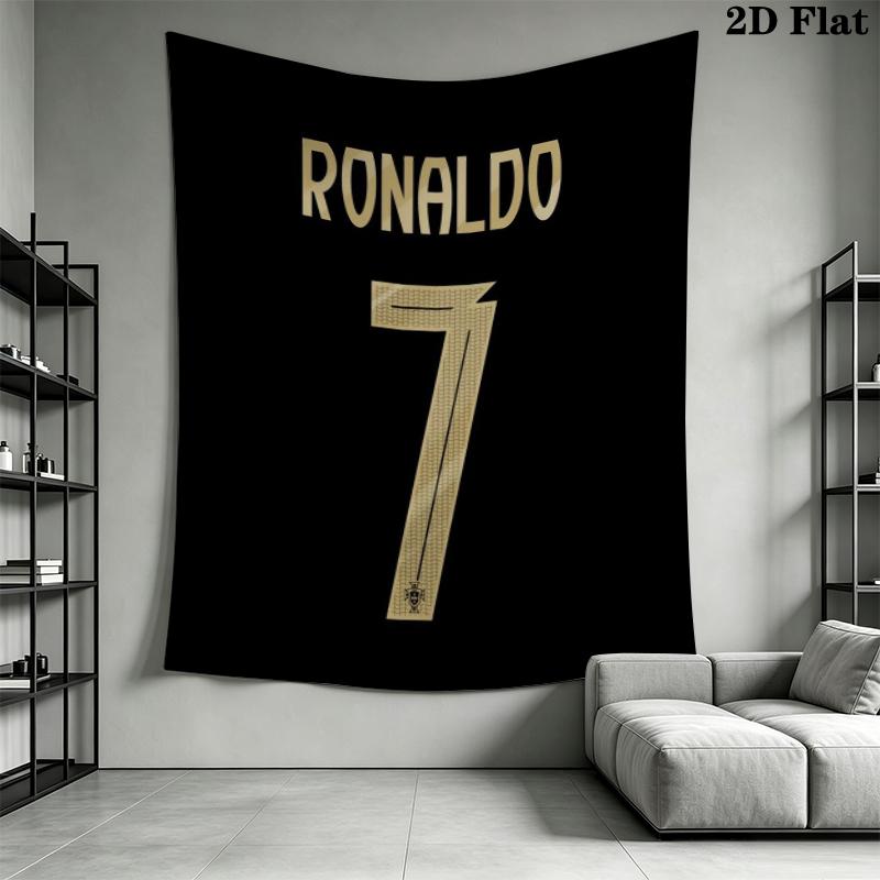 C Ronaldo Wall Tapestry Aesthetic Wall Hanging Printed Fabric Blanket Decorative Tapestries for Bedroom Living Room Home Decor