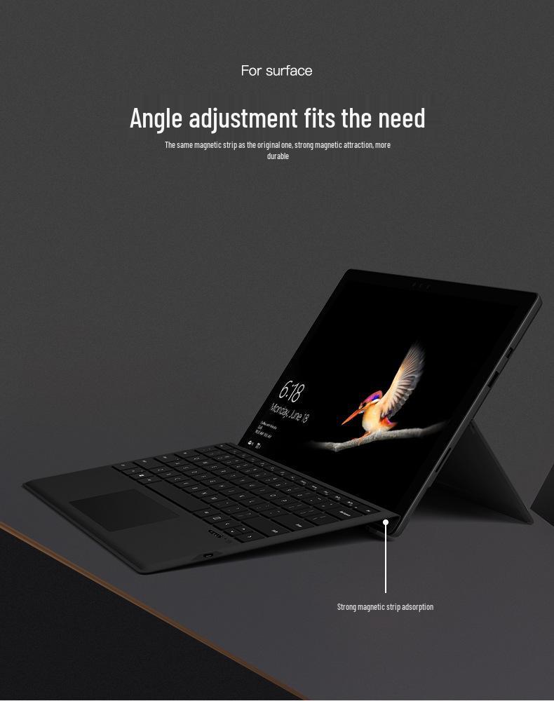 Microsoft Surface Pro 34567 Backlit Touch Keyboard Case for Surface Go 23 - Bluetooth Keyboard