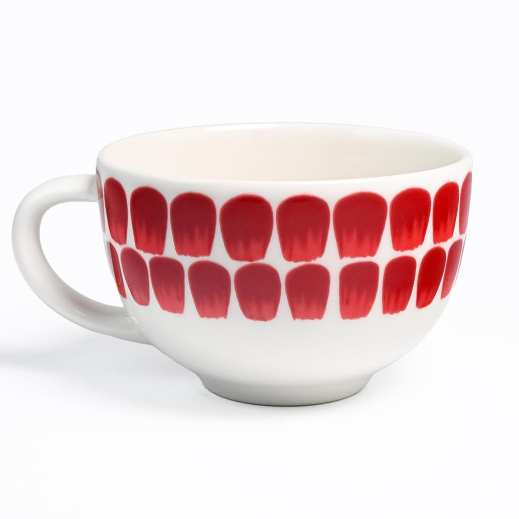 Arabia Tuokio Teacup, 260ml, 24h, Red, 1073609, Western-style Tableware, Scandinavian Style, Kitchen, Finnish Ceramic [Parallel Import]