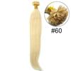 ALISY Menselijk Haar NAIL U TIP Tip Remy Haar Gekleurde Pruik Set Extensions, Extensions, Extensions, 50-Stuks (16-inch, 60#)
