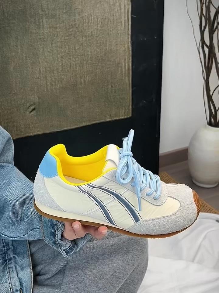 

Весна-лето 2025 новая серия Минг низкая насыщенность моральные тренировочные туфли женские ретро шнуровка повседневные универсальные цветные плоская подошва Forrest G 40 бежевый