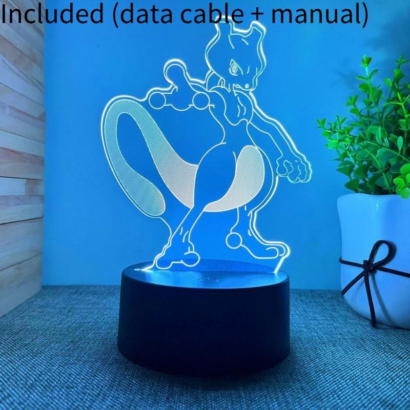 3d Characters Usb Night Light Touch Change Color Seven Colors Lamp Table