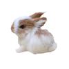 Cute Simulation Plush Rabbit Ornament Easter Furry Animal Model Bunny Miniature Home Decoration U5I0