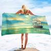Beach Towels Sailboat Printing Highly Absorbent Large Pool Towels,Super Soft and Quick Drying Super Absorbent Perfect for Gifts