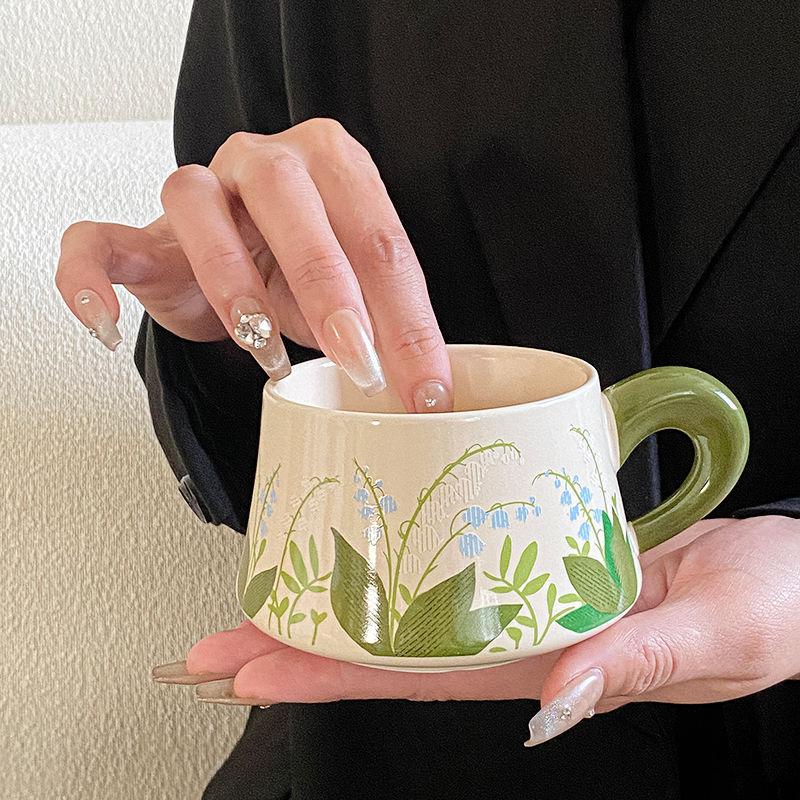 Retro Ceramic Coffee Cup Set Gift Box High-End Exquisite Housewarming New Home Wedding Gift Original Cup