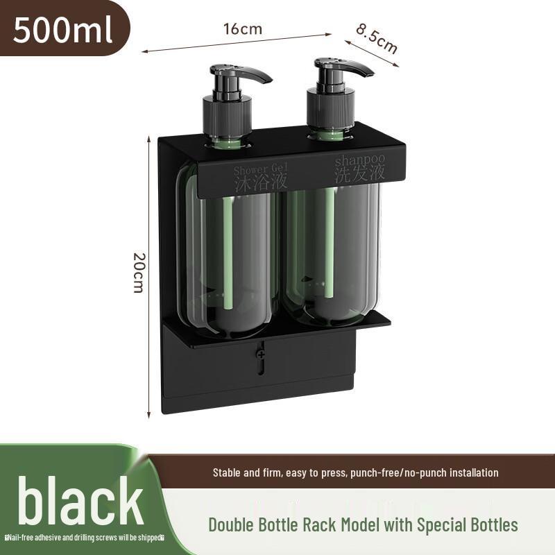 MDNG Stainless Steel Wall-Mounted Double Soap Dispenser