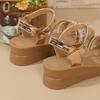 Fashion Fashion Rivet Decor Wedge Sandals for Women Summer Lightweight Non Slip Beach Shoes Woman Buckle Strap Platform Sandalias Mujer