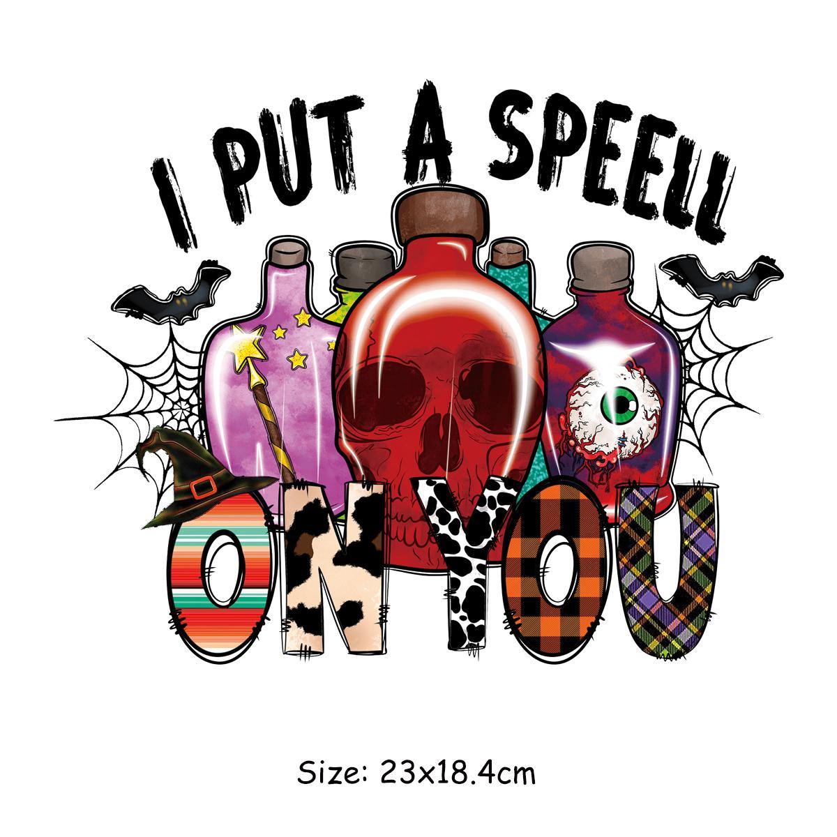 

Хэллоуинские бутылки, нашивки для одежды, аппликация, термоклейкая передача, искусство, ремесла, глажка, аксессуары «сделай сам», моющийся утюг на патче