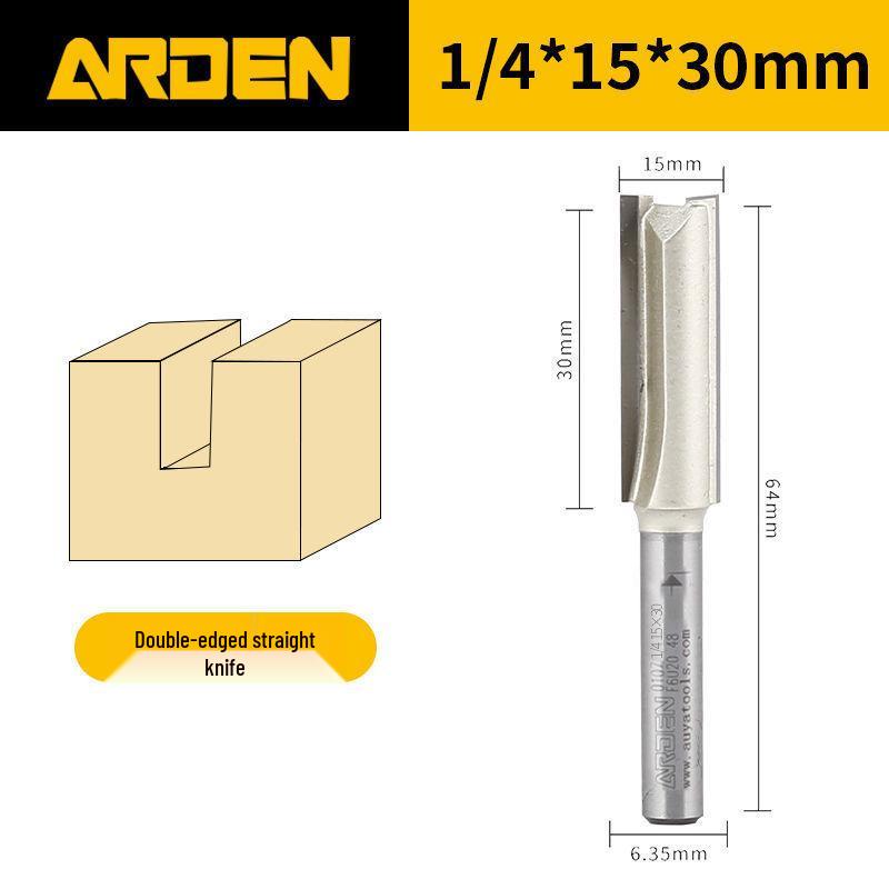 Yaden Blade Metric Fixed Blade Milling Cutter Trimmer - Small Router Slotting Cutter 1/4" for Woodworking & Stock Removal
