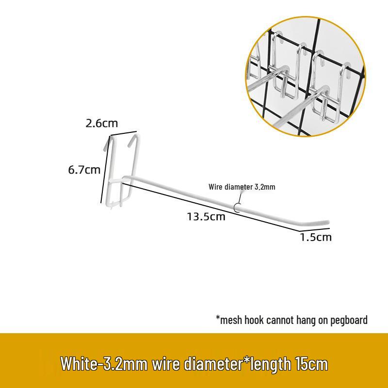 Metal Gridwall Hooks for Jewelry, Phone Charms, and Hardware Shelving
