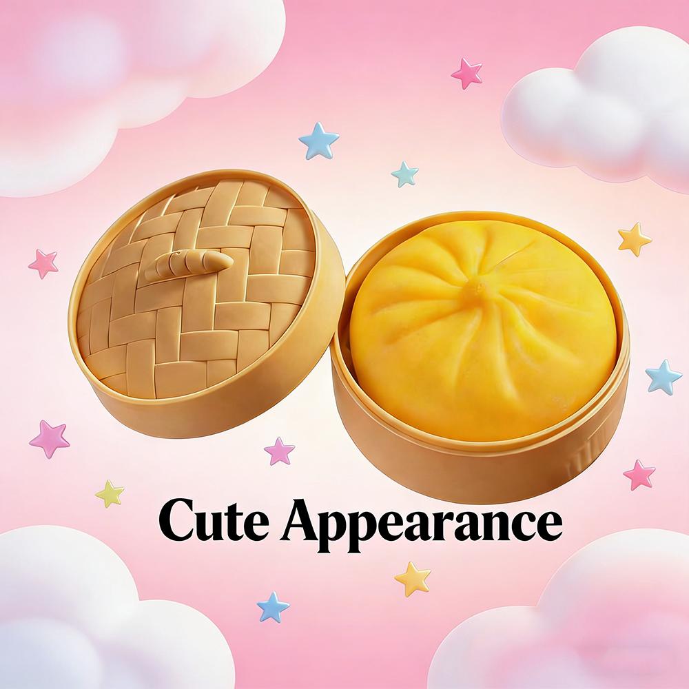 New Hot Baozi Squishy Stress Relief Balls With Steamer Reusable Rebound Squeeze Reliever Toys Dough Ball Home Office Gifts