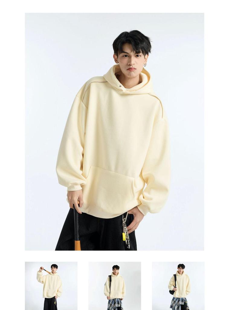 Sweat à capuche surdimensionné pour homme 400 g - Veste décontractée tendance pour l'automne
