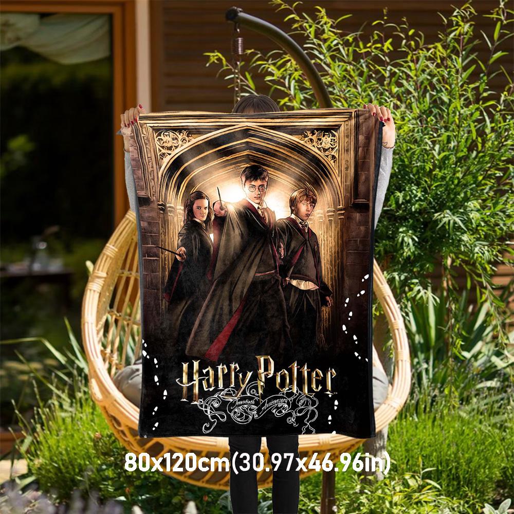 

1PC Harry Potter Twentieth Anniversary Outdoor Flannel Blanket Soft Plush Decor for Picnics, camping,Bedroom, Playroom, Office1209A 80x120cm(31x47inch)