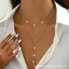 On the New Ins Style, Personalized Double-layer Butterfly Necklace Pendant Stacked Necklace Versatile Temperament Jewelry