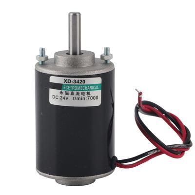 XD3420 30W Jednosmerný motor s permanentným magnetom Vysokorýchlostný CWCCW (24V 7000 ot./min)