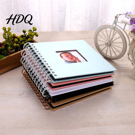 Small Photo Album Album 6 Inch Baby Memory Book Mini Scrapbook for Kids with Stickers & Decorative Compact Borders DIY First Year Milestone