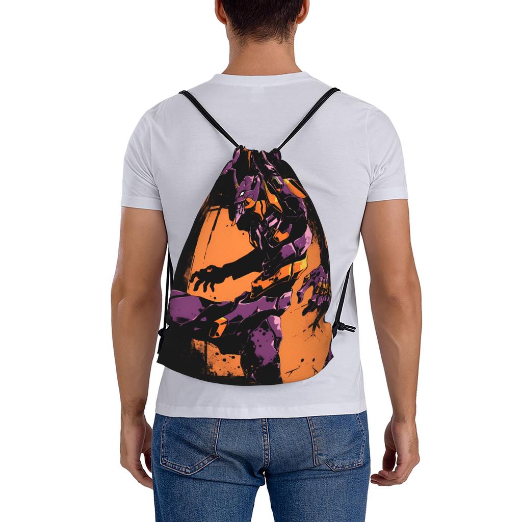 Custom EVA Evangelions Drawstring Bags for Shopping Yoga Backpacks Women Men Manga Sports Gym Sackpack