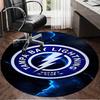1PC Tampa Bay Hockey Round Rug, Non-slip Chair Mat, Home Decor, Circle Carpet Perfect for Office, Bedroom, Living Room,Christmas gift