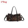 Pu Leopard Print Large Capacity Travel Bag For Women With Zipper Closure And Inner Card Pocket