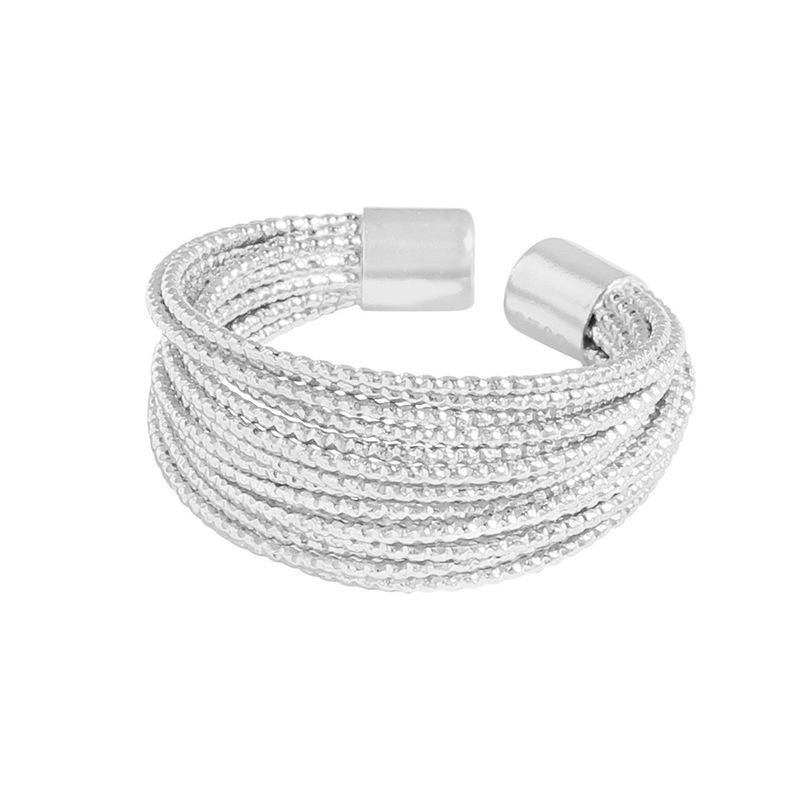Trendy Niche Design Adjustable Multi-layer Coil Ring for Women Adjustable - Open design
