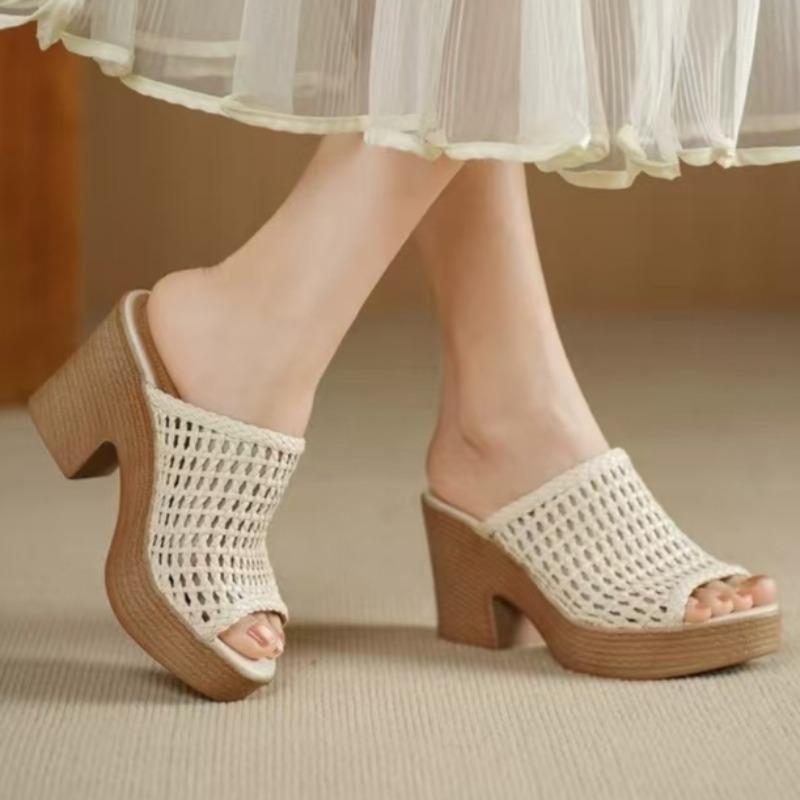 Fashion Womens High Heels Sandal Thick Bottom Casual Shoes Ladies Leisure Summer Sandals Woman Shoes Women Platform Slipper