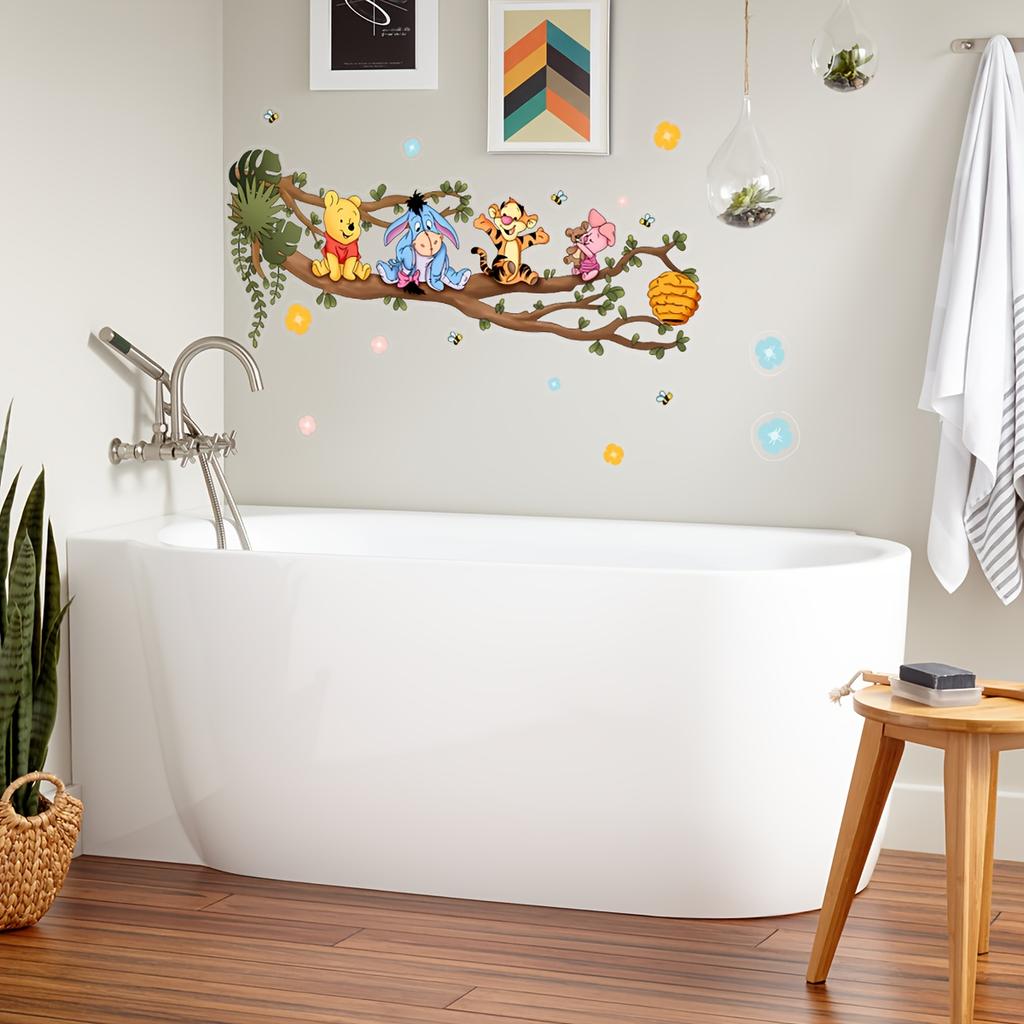 Cartoon Winnie The Pooh Wall Sticker Design Suitable For Bedrooms Living Rooms And Various Settings Party Decoration Ideal Gift