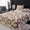 Double Layer Lamb Wool Blankets Thick Soft and Warm Geometric Jacquard Tafu Velvet Quilt Office Nap Sofa Multi-functional Blanket