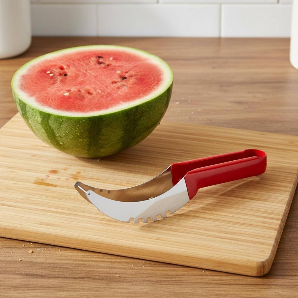 Watermelon Cube Cutter Easy To Clean Watermelon Slice Tool Melon Cutter Scoop Sharp Blade Melon Cutter Dishwasher Safe for Home