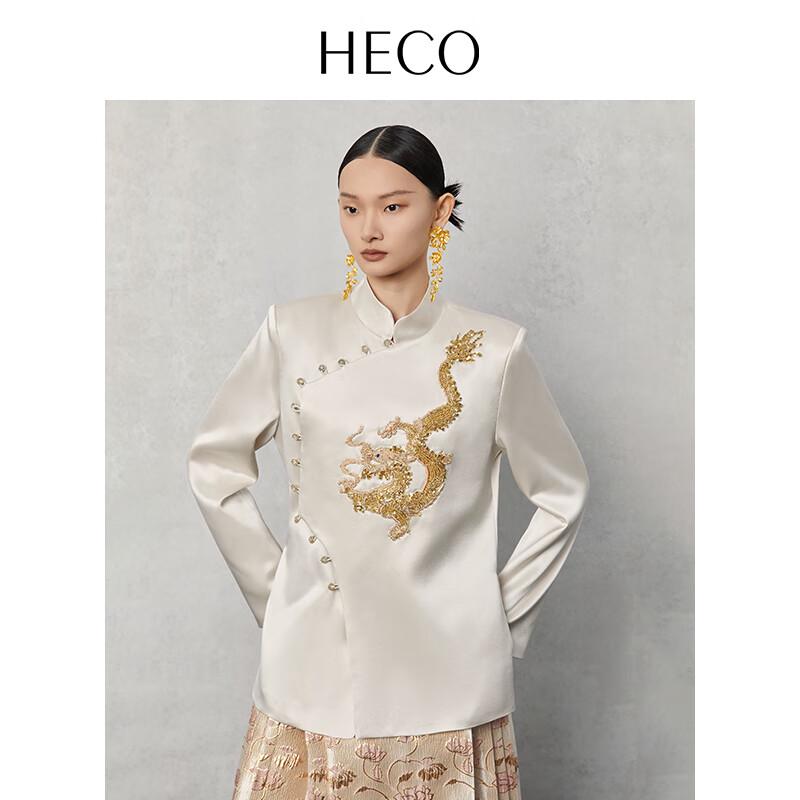 

HECO New Chinese Style Dragon Embroidered Acetate Jacket M