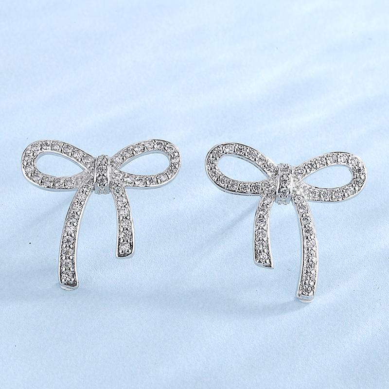 925 Sterling Silver Stud Earrings zircon For Women Fashion Exquisite Student Girlfriend Jewelry AccessoriesGood product