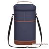 Insulated Wine and Lunch Bag - Portable Round Barrel with Thickened Aluminum Film, Oxford Cloth, and Ice Pack for Office Workers.