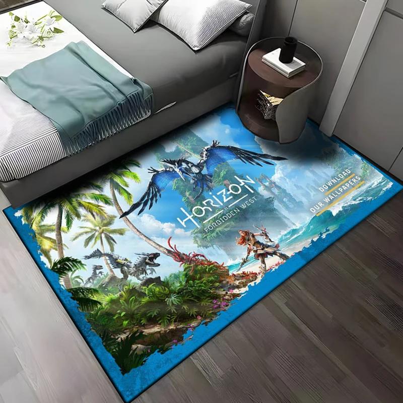 GAME Horizon Zero Dawn Large Area Rugs Carpet for Home Living Room Bedroom Sofa Doormat Kids Non-slip Floor Play Mat Sonic