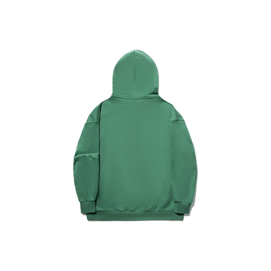 Li Ning Letter Print Pullover Sweatshirt Unisex Sweatshirt Deep-Palace-Green AWDT719-3