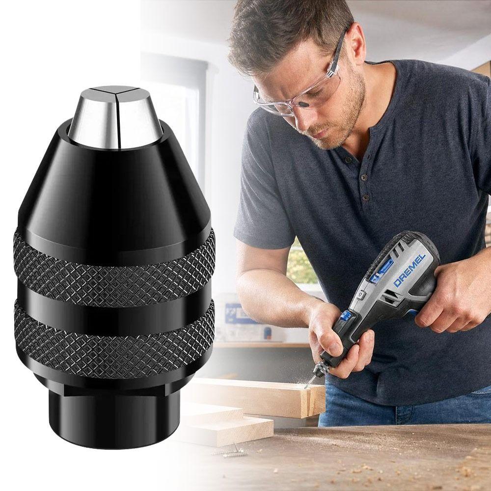 Alloy Keyless Drill Chuck Rotary Tool Accessories for Engraving Carving Polishing and Woodworking