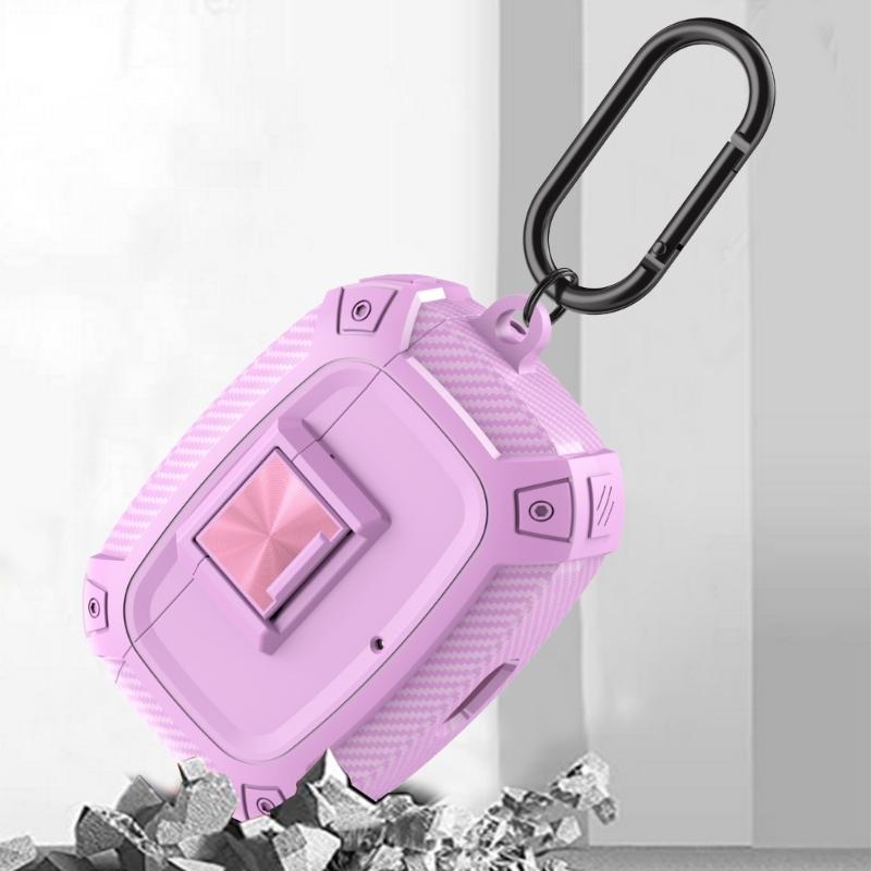 Durability TPU Carbon Fiber Cover for Studio Buds/+ Earbuds AntiShock Shell with Easy Access Charging Port Shell