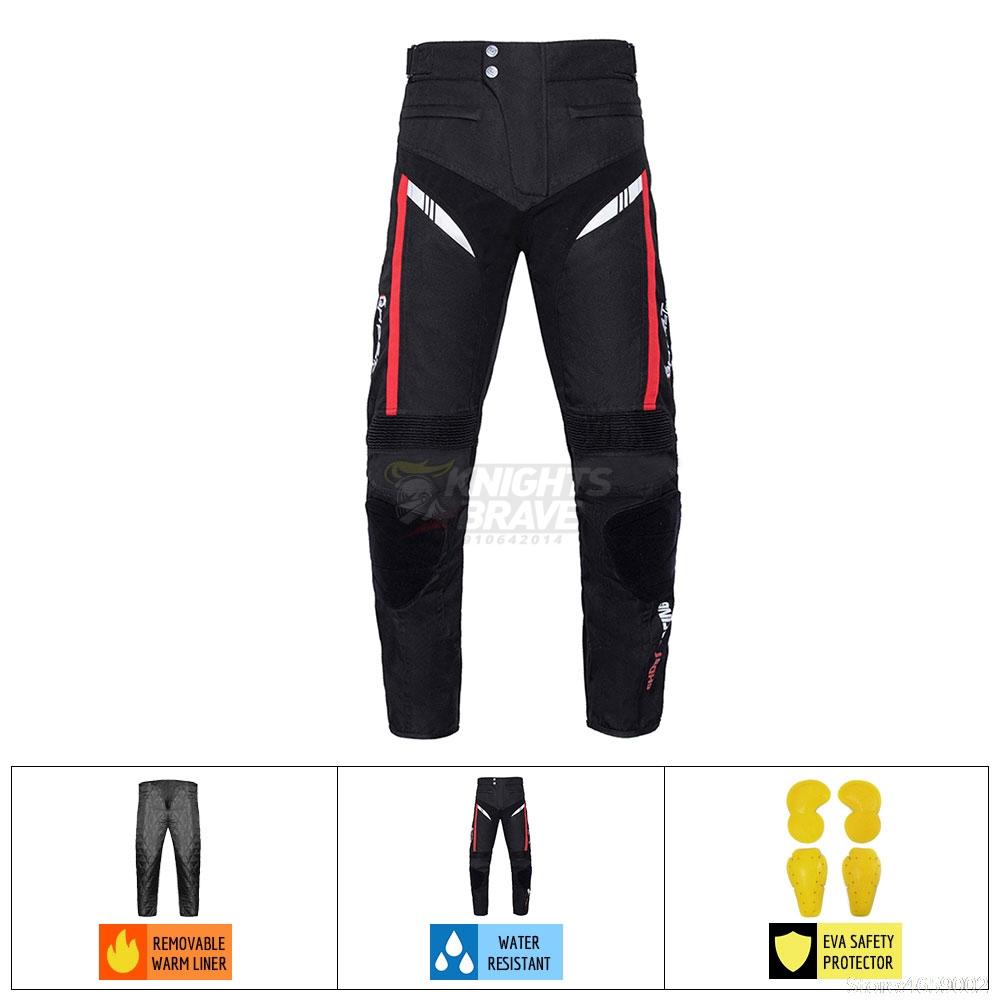 

Reflective Motorcycle Pants Men Wear-Resistant Motocross Pants Anti-Fall Motorcycle Protection Equipment Waterproof Biker Pants M