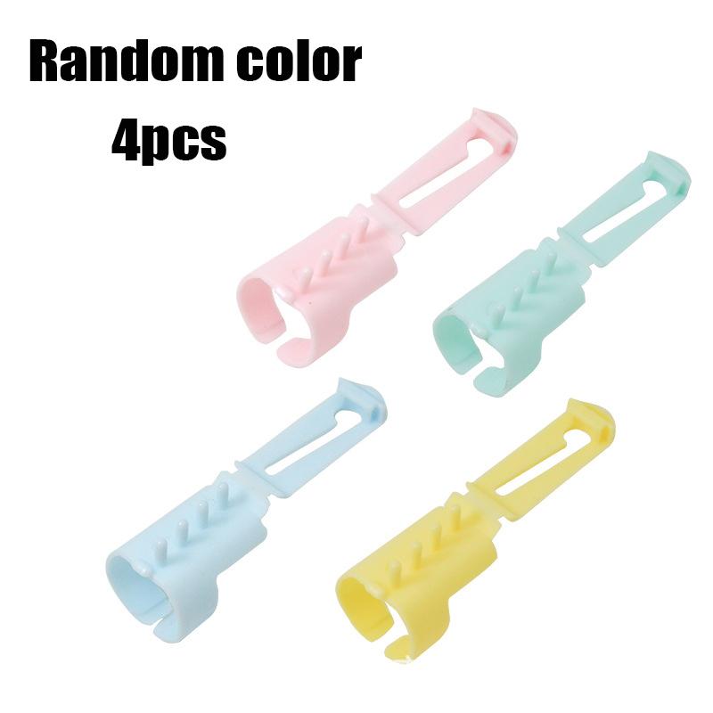 

4 шт. Пластиковый протектор для пальца, направляющая для вязания крючком, для начинающих, аксессуары для вязания и вязания крючком