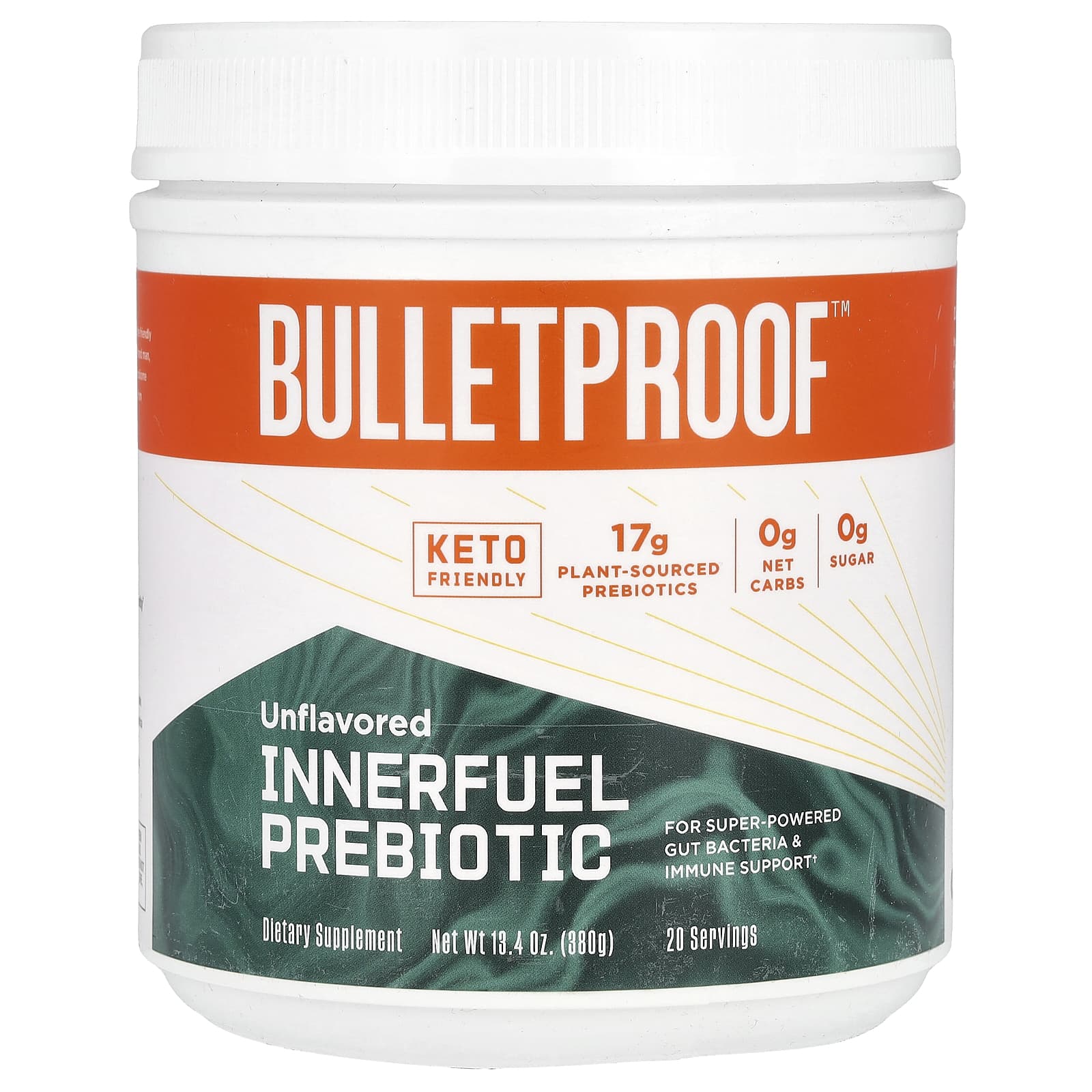 

BulletProof, Innerfuel Prebiotic, Unflavored, 13.4 oz (380 g)