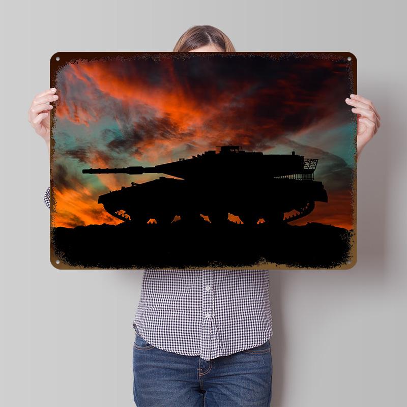 Israeli Main Battle Tank Tin Poster Customized Wall Art Retro Vintage Metal Signs for Fans Room Mancave Decoration Gaming House