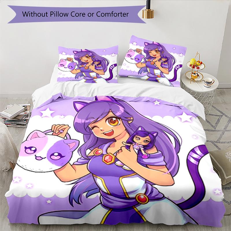 Set Biancheria da Letto Aphmau 3 Pezzi Copripiumino Chiusura Include 1 Copripiumino e 2 Federe, Morbido e Confortevole per Tutte le Stagioni.